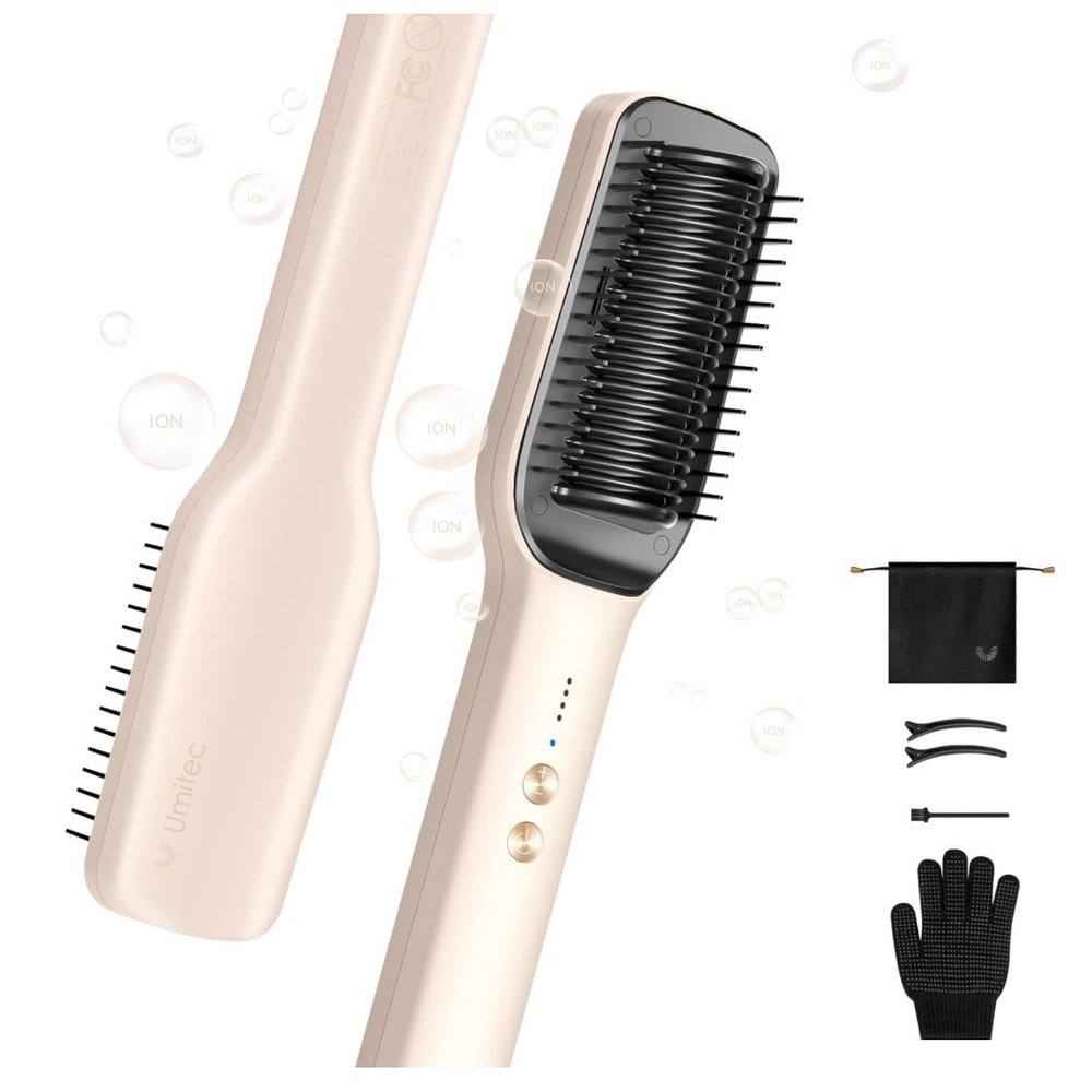 Umitec || Gold Hair Straightener Brush
